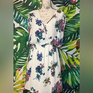 Eclair Large Semi Sheer Surplice Elastic Waist Flowy Spring Summer Church Dress